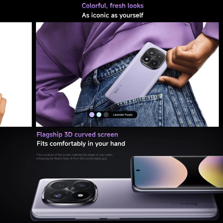 Xiaomi Redmi Note 14 Pro+ 5G Global, 8GB+256GB, In-screen Fingerprint, 6.67 inch Xiaomi HyperOS Snapdragon 7s Gen 3 Octa Core, NFC, Network: 5G Xiaomi Redmi Note 14 Pro+ 5G Global, 8GB+256GB, In-screen Fingerprint, 6.67 inch Xiaomi HyperOS Snapdragon 7s Gen 3 Octa Core, NFC, Network: 5G